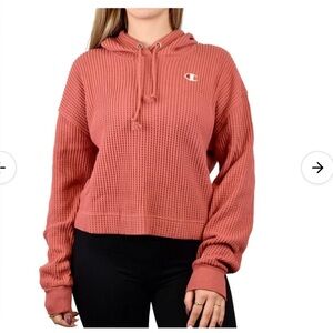 Champion rust colored waffle knit sweater